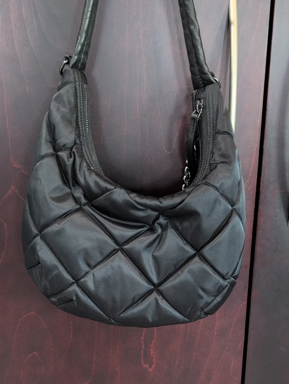 MZ Wallace Madision Shoulder Bag Black/Gunmetal